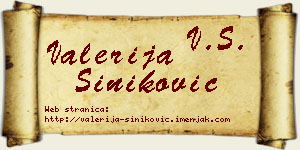 Valerija Šiniković vizit kartica